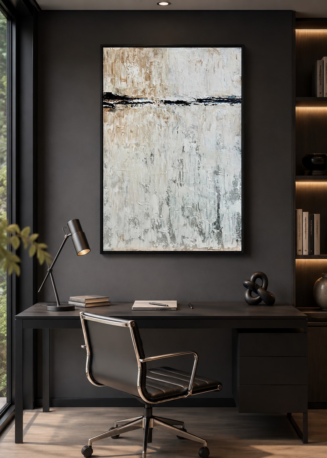 Salt Bleached, unik handgjord originalmålning med taktil struktur i varmt beige och kalkvitt. Kollektion Nordic Coast av Marina Englund Art Göteborg.